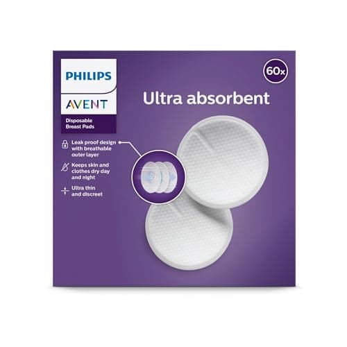 Philips Avent Pads de lactancia desechables│Blanco│130 x 2 mm│0 m+│60 pzs│SCF254/61