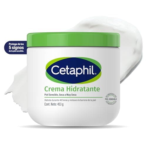 CETAPHIL Crema Hidratante 1 pz 453 g Restablece la Barrera Natural de la Piel en 1 Semana Recomendada por Dermatólogos para Piel Sensible