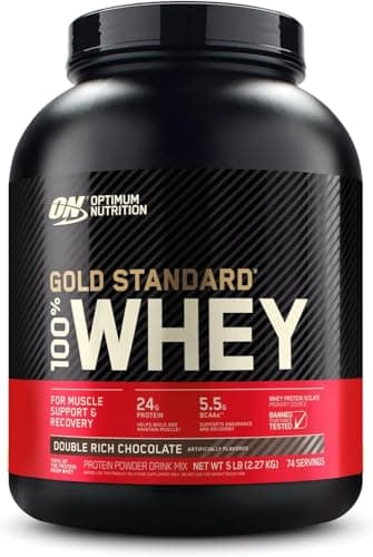 Optimum Nutrition Gold Standard 100% Whey Proteína en Polvo | Doble Chocolate | 5 lb