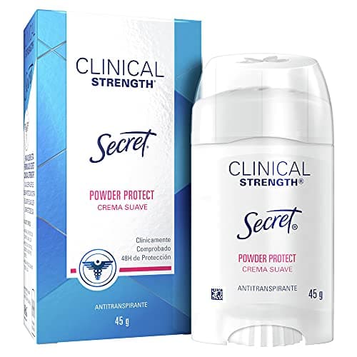 SECRET, Desodorante Mujer, Desodorante Clinical con Ácido Hialurónico, Crema Suave, Powder Protect Cotton, 45 GR