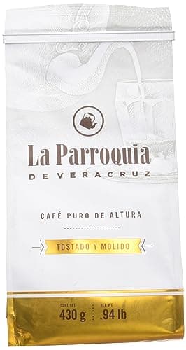LA PARROQUIA DE VERACRUZ - Bolsa de Café Molido, Tostado y Tradicional, 430 g, Café Puro 100%, Elaborado con Alta Calidad, Café con Aroma Intenso y Agradable, Cuerpo Completo