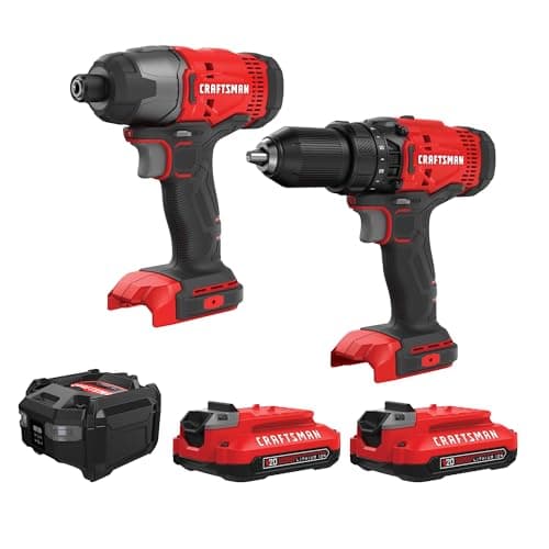 CRAFTSMAN Kit Taladro Inalámbrico y Atornillador de Impacto