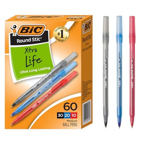 BIC Bolígrafo, varios colores, paquete de 60
