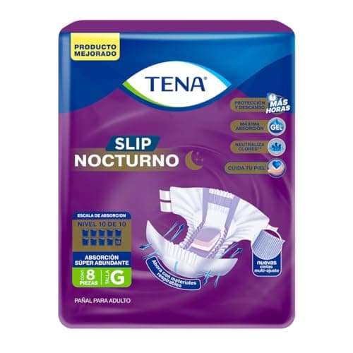 Tena Slip Tena Slip Nocturno; Pañales Para Adulto; Talla G; 8 Piezas