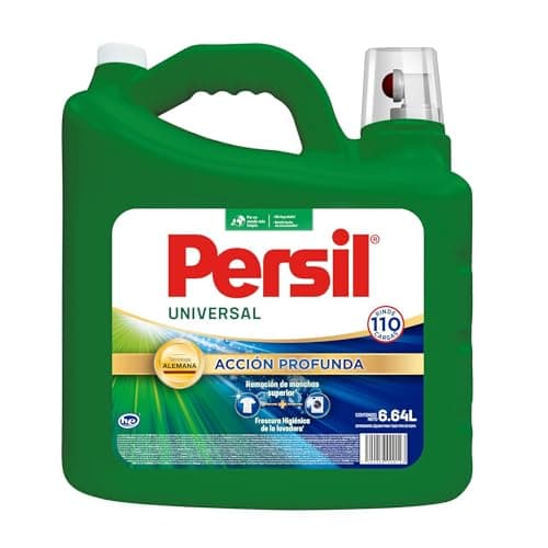 Persil - Detergente Gel Universal 6.64L Jabón Líquido para Ropa Acción Profunda (96 cargas), Remueve Manchas, Limpieza con Frescura Duradera, Tecnología Alemana