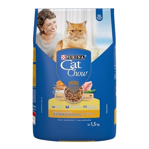Purina Cat Chow Adulto Esterilizado Todos los Tamaños Sabor Pescado y Mariscos 1.5Kg