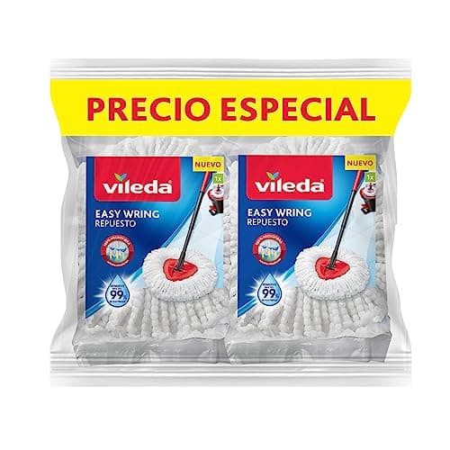 Vileda Easy Wring - Pack de 2 Repuestos Trapeador Mop Microfibra