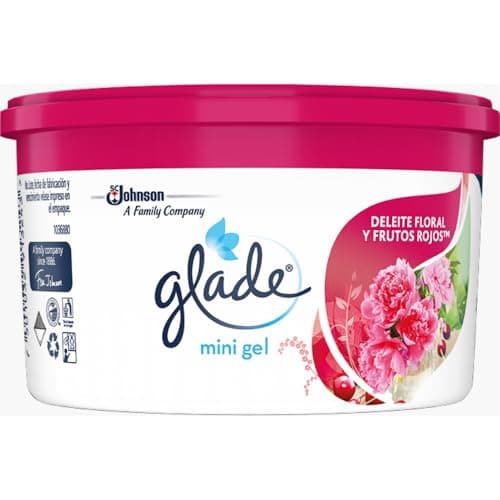 Glade Mini Gel, Aromatizante Para Hogar, Aroma Deleite Floral y Frutos Rojos, contiene Ingredientes