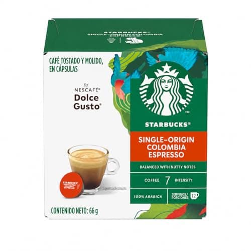 Starbucks by Nescafé Dolce Gusto,Single Origin Colombia Espresso 12 cápsulas