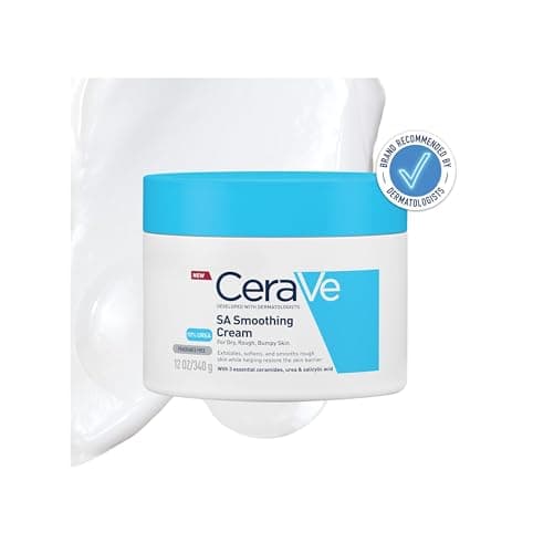 CeraVe Crema Alisadora Anti-Rugosidades con Fórmula Exfoliante para Piel Seca, Áspera y Rugosa 340gr