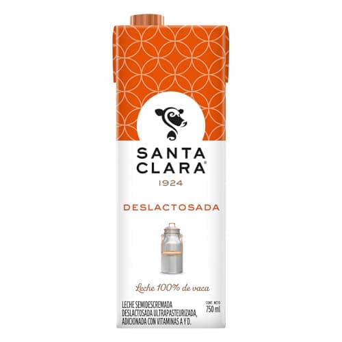 Santa Clara 6 Pack Leche Deslactosada 750 ml cada uno