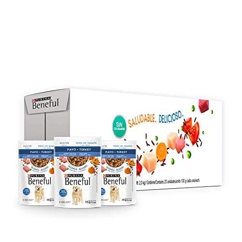 Purina Beneful Adulto Todos los Tamaños Sabor Pavo y Arroz 24pack de 100g