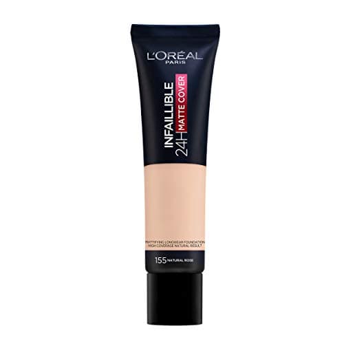 L'Oréal Paris, base de maquillaje de alta cobertura matte y larga duración, Infallible 32h Matte