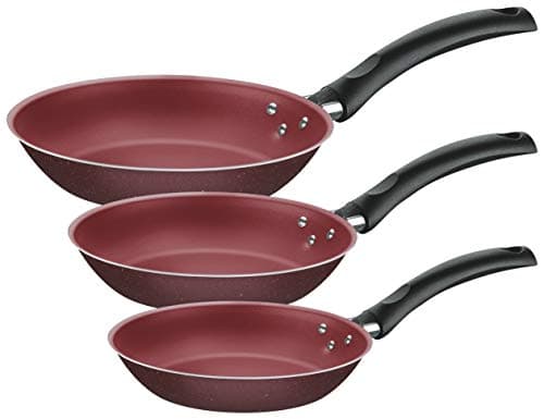 Tramontina Juego de Sartenes Turim Aluminio Antiadherente Starflon max 3 Piezas Rojo