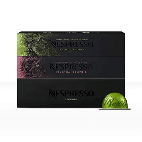 Nespresso, Café, Paquete de 30 cápsulas de Sistema Vertuo (Incluye 10 cápsulas de cada variedad) Tamaño de taza Mug de 230 ml, cont. neto 375g