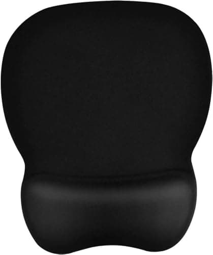 EooCoo Mouse Pad Ergonomico, Almohadilla Ratón con Reposamuñecas Espuma Memoria, Base Antideslizante para PC, Juegos Esports, Casa&Oficina, 9.7 x 8.3 In Accesorios Escritorio Oficina - Negro