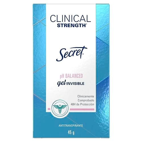 SECRET, Desodorante Mujer, Clinical Strength, Desodorante Clinical, Gel Invisible, PH Balanced, 45 GR