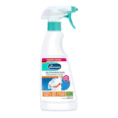 Dr. Beckmann, Quitamanchas Desodorante y Sudor, Previene las Manchas Amarillas, Elimina Malos Olores, Ropa Blanca y de Color, Calidad Alemana, 500 ml