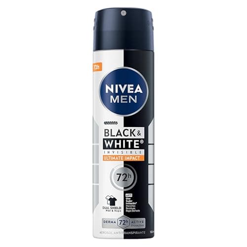 NIVEA MEN Desodorante Antimanchas, Black & White Invisible Ultimate (150 ml) Fórmula anti manchas