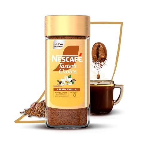 Nescafé Taster's Choice Café Soluble Liofilizado Aroma / Sabor Vainilla Granos Premium 100% Arábica en Frasco de 100g