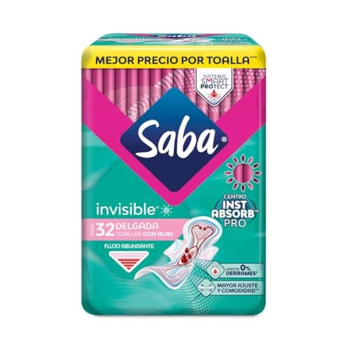 Saba Toallas Femeninas Invisibles Buenos Días 32 ud