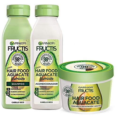 Kit Garnier Fructis Hair Food Aguacate Rutina Completa para Cabello Seco: Shampoo 300ml +