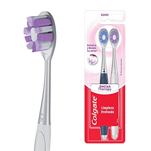 Colgate Cepillo Dental Encías Therapy Cerdas Suaves de puntas conicas 2 piezas