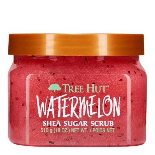 TREE HUT, Watermelon Shea Sugar Scrub, Exfoliante Corporal de Azúcar Natural con Manteca de Karité y Esencia de Sandía, Exfolia e Hidrata la Piel, 510 gramos