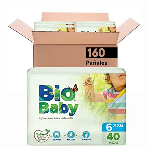 Bio Baby Pañal Bebé , Talla 6 XXG -grande, 160 units
