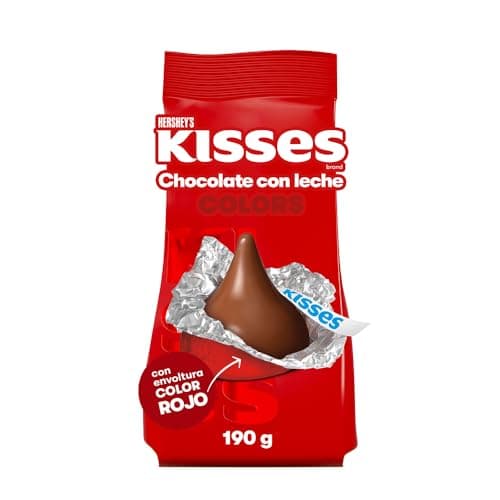 HERSHEY'S - Kisses, Colors Rojo, 1 Bolsa, Chocolate Especial, Chocolate