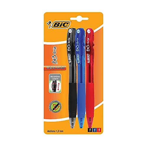 BIC BU3 Grip Bolígrafo Retráctil Mediano de 1.00 mm
