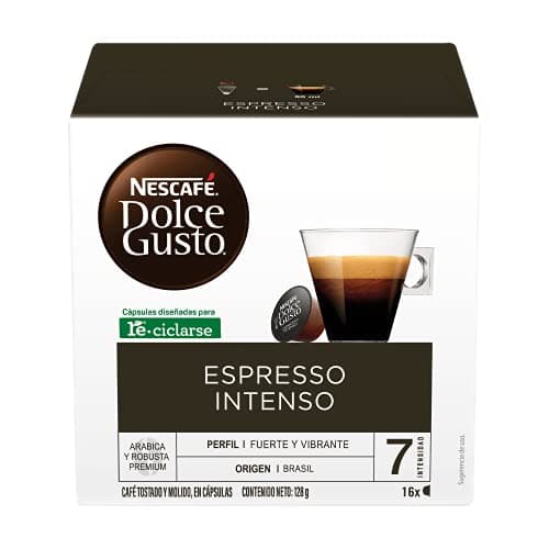 Nescafé Dolce Gusto Sabor Espresso Intenso, Café en Cápsulas, 16 cápsulas.