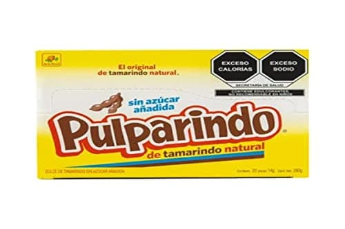 De la Rosa Pulparindo Sin Azúcar 20 piezas 14 grs