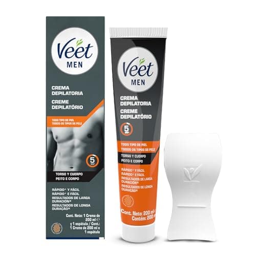 Veet Men Crema Depilatoria para Hombres, Piel Normal Envase 200 ml