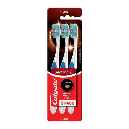 Cepillo Dental Colgate 360° Luminous White 3 piezas