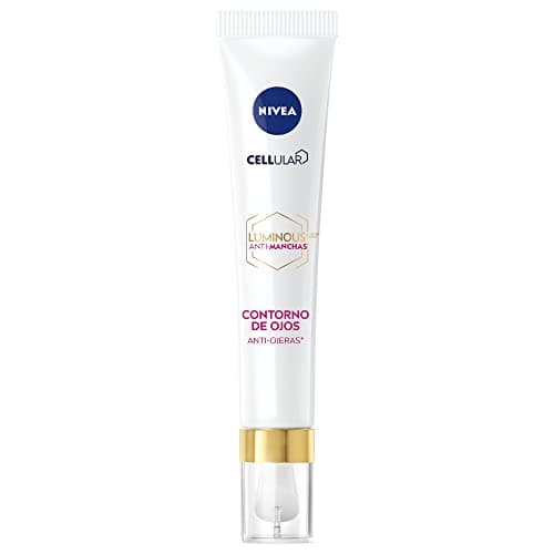 NIVEA Luminous630 Anti-Manchas Contorno de Ojos Anti-Ojeras (15 ml) - Enriquecido con Ácido Hialurónico y Cafeína para una Piel Luminosa sin Ojeras.