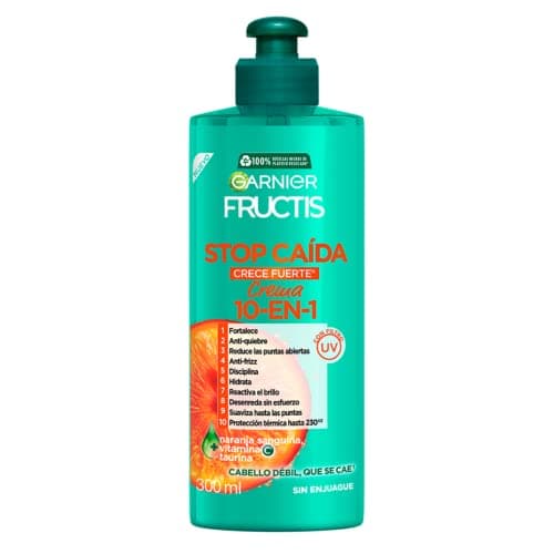 Garnier Fructis Crema para Peinar 10en1 Stop Caída Crece Fuerte 300ml