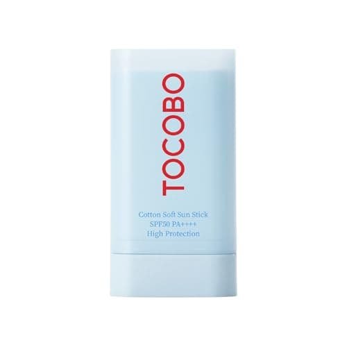 TOCOBO [TOCOBO] Barra solar suave de algodón SPF50+ PA+++ 0.67 onzas / 0.67 oz | Ingredientes naturales, antisebo, sensación mate suave | EWG Green + sin PEG, barra solar vegana coreana para la cara