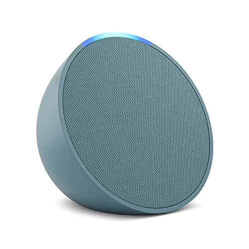 Amazon Echo Pop (modelo más reciente): nuestra bocina más pequeña que se adapta a cualquier habitación (verde azulado), con el Acceso Anticipado de Alexa+