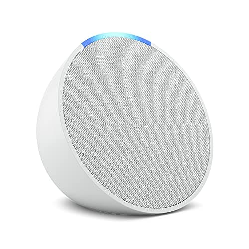 Amazon Echo Pop (modelo más reciente): nuestra bocina Alexa más pequeña se adapta a cualquier habitación (blanco), con el Acceso Anticipado de Alexa+