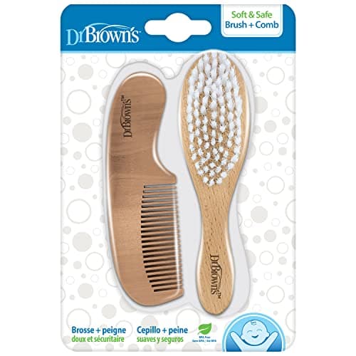 Dr. Brown's cepillo para polvo suave y seguro para bebé + peine