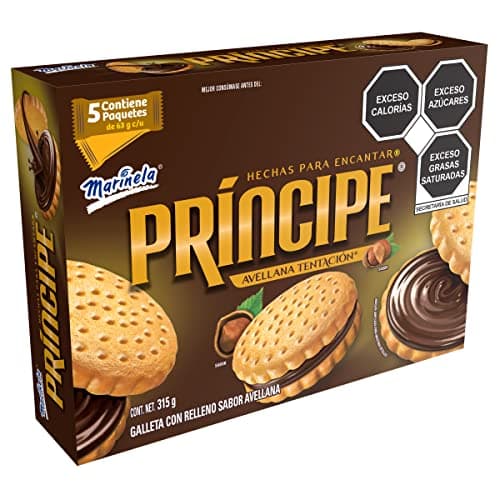 Marinela Galletas Príncipe Avellana Tentación, 5 paquetes, 315g