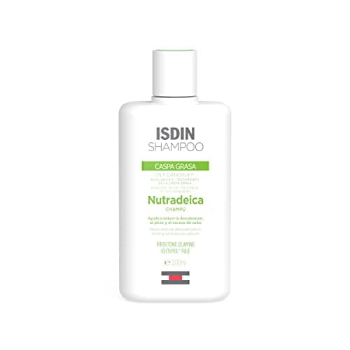 ISDIN Nutradeica Shampoo Anticaspa grasa, Reduce la Descamación, el Picor y el Exceso de Sebo. Reduce Caspa Grasa 200ml