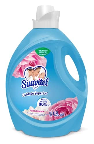 Suavitel Suavizante de Ropa Cuidado Superior Fresca Primavera 4.8 L. Disfruta de 100% más Fragancia y Duración. Extra Aroma Hasta Por 90 Días y Prendas Deliciosamente Suaves