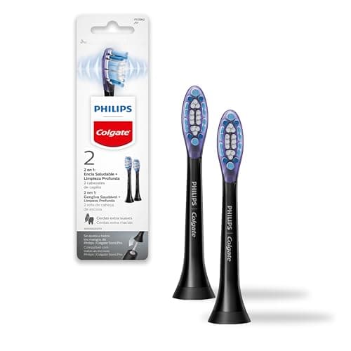 Philips Colgate Cabezales de Repuesto para Cepillo Dental SonicPro 2 pzas. Remueve hasta 10x Más