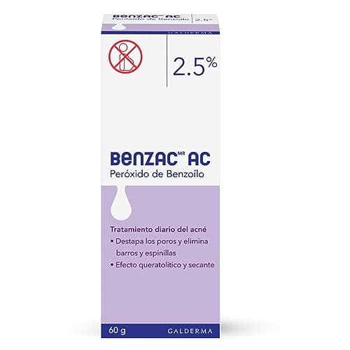 Benzac AC 2.5% 1 pz 60g Gel para Barros y Espinillas Auxiliar en el Tratamiento del Acné Causado