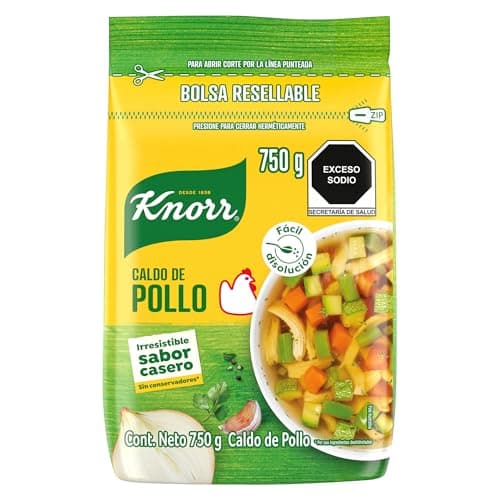 Caldo de Pollo Knorr en Polvo para preparar deliciosas comidas caseras, sin conservadores ni
