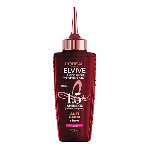 L'Oreal Paris Serum Capilar Caída Resist con Aminexil Elvive 102ml. Anti caida de cabello con tendencia a quebrarse, 10X menos cabello en el cepillo.