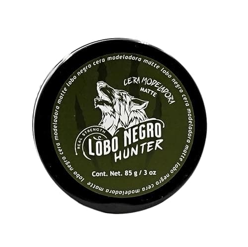Lobo Cera modeladora para Cabello Terminado Matte Lobo Negro Hunter, 80 gr
