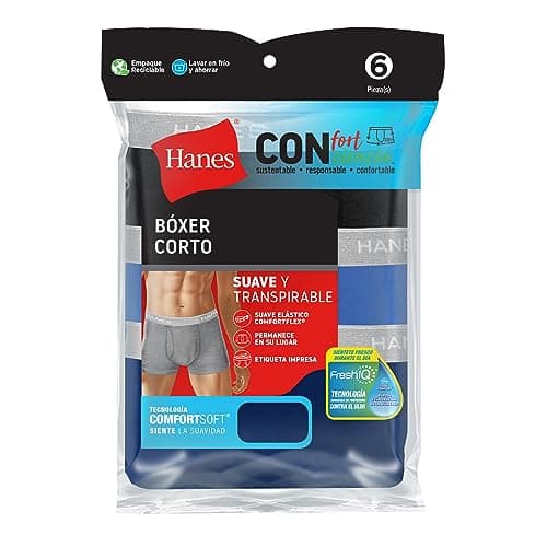 Hanes Ropa Interior Caballero Paquete 6 Piezas Boxer trunkMarino
